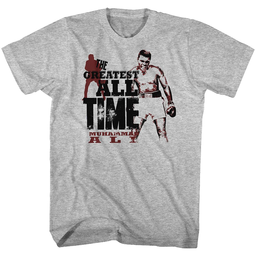 MUHAMMAD ALI-THE GREATEST-GRAY HEATHER ADULT S/S TSHIRT