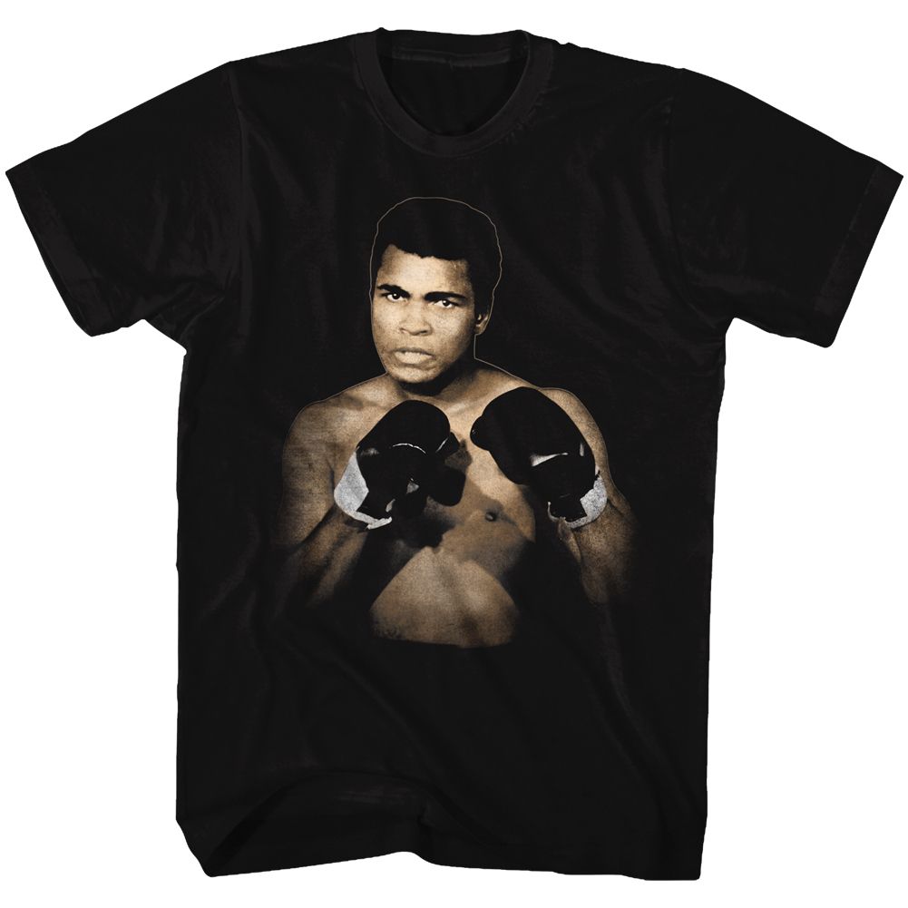 MUHAMMAD ALI-1137-A3-BLACK ADULT S/S TSHIRT