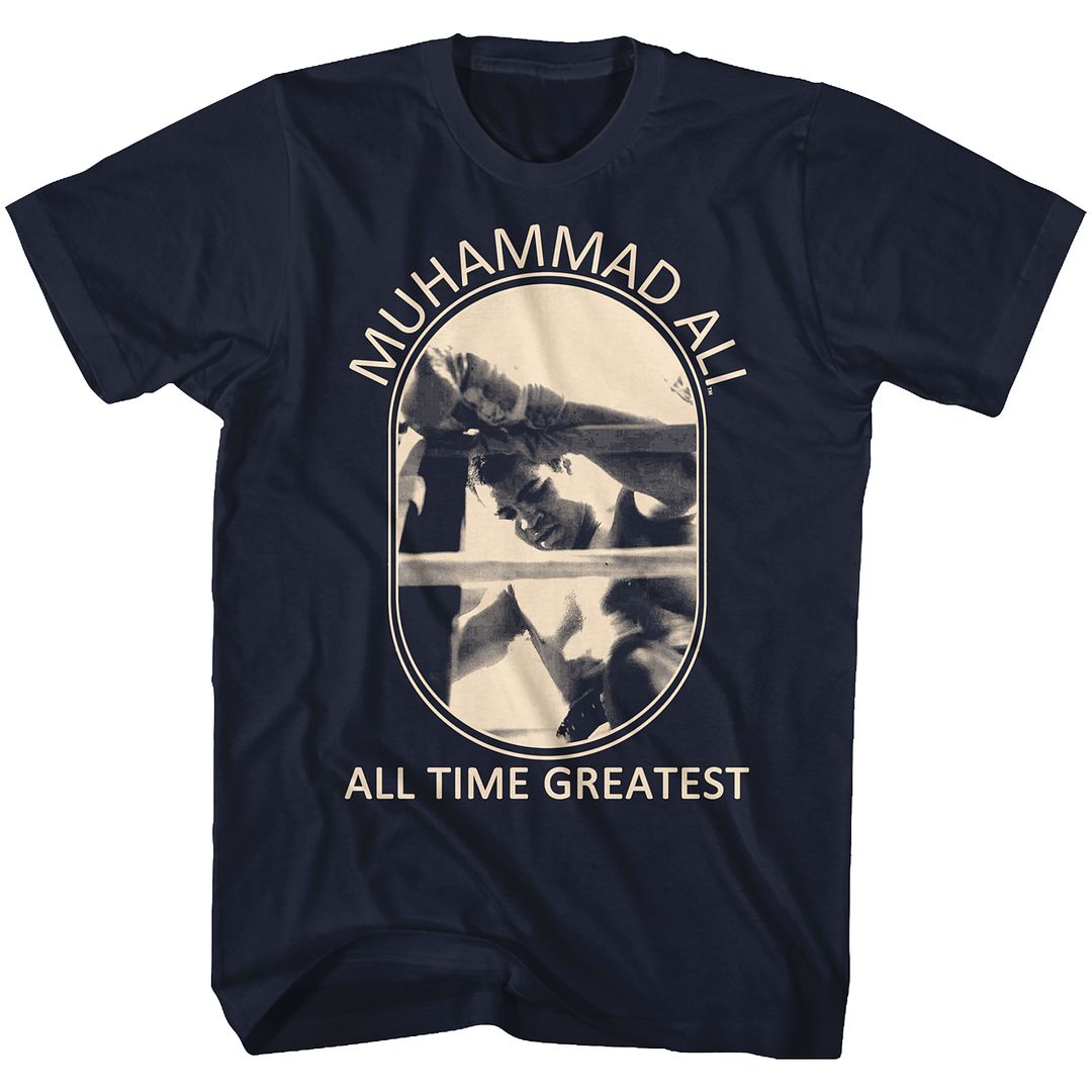 MUHAMMAD ALI-PICTURE PERFECT-NAVY ADULT S/S TSHIRT