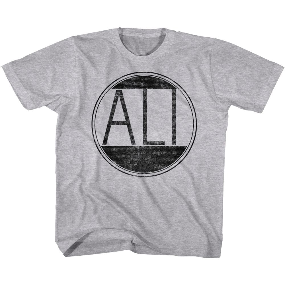 MUHAMMAD ALI-ALI CIRCLE-GRAY HEATHER YOUTH S/S TSHIRT