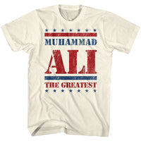Thumbnail for MUHAMMAD ALI-STARS&STARS&STARS-NATURAL ADULT S/S TSHIRT