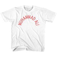 Thumbnail for MUHAMMAD ALI-ARCH TEXT-WHITE YOUTH S/S TSHIRT