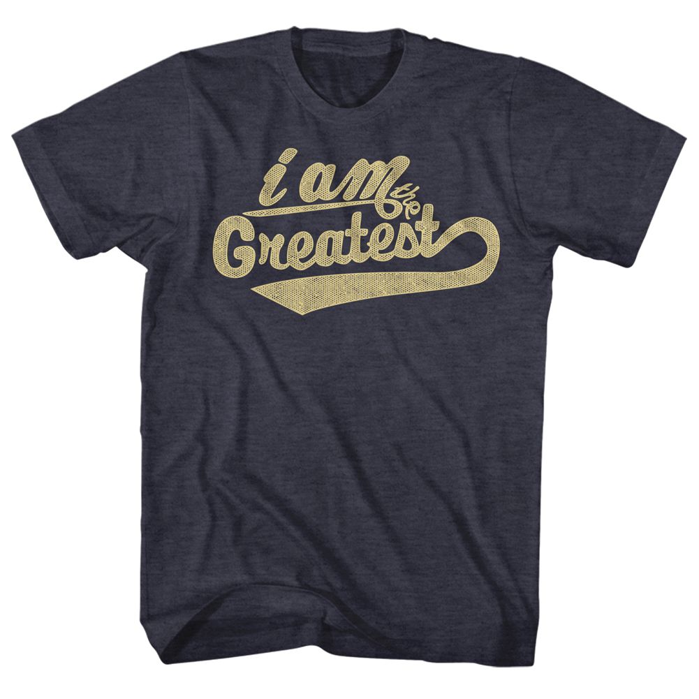 MUHAMMAD ALI-GREATEST-NAVY HEATHER ADULT S/S TSHIRT