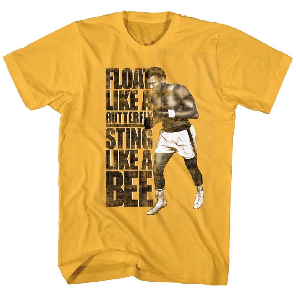 MUHAMMAD ALI-LIKE A BEE-GINGER ADULT S/S TSHIRT