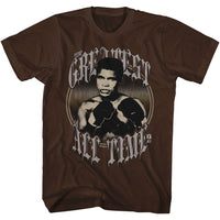 Thumbnail for MUHAMMAD ALI-OF ALL TIME-DARK CHOCOLATE ADULT S/S TSHIRT
