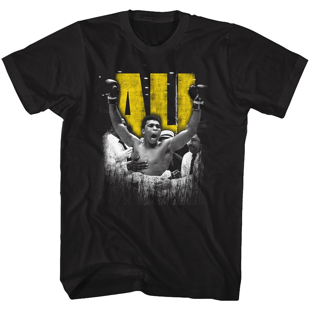 MUHAMMAD ALI-SUPER ALI-BLACK ADULT S/S TSHIRT