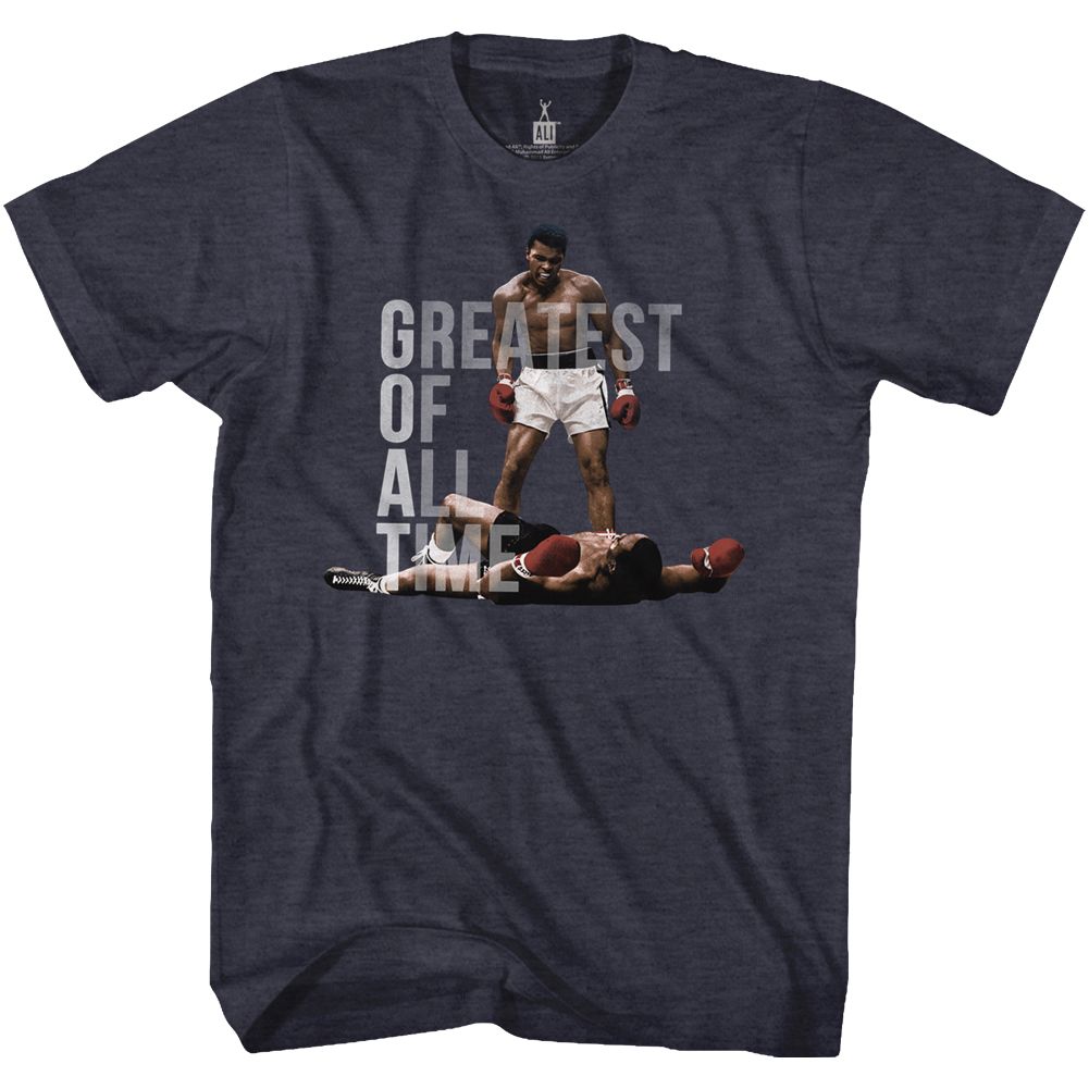 MUHAMMAD ALI-GOAT-NAVY HEATHER ADULT S/S TSHIRT