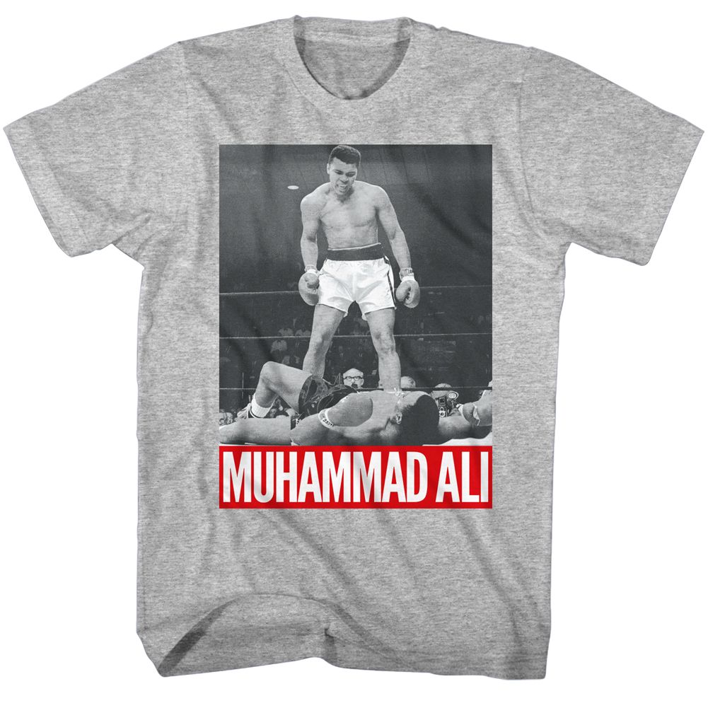 MUHAMMAD ALI-ALI 1068-GRAY HEATHER ADULT S/S TSHIRT