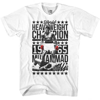 Thumbnail for MUHAMMAD ALI-SIXFOURCHAMP-WHITE ADULT S/S TSHIRT