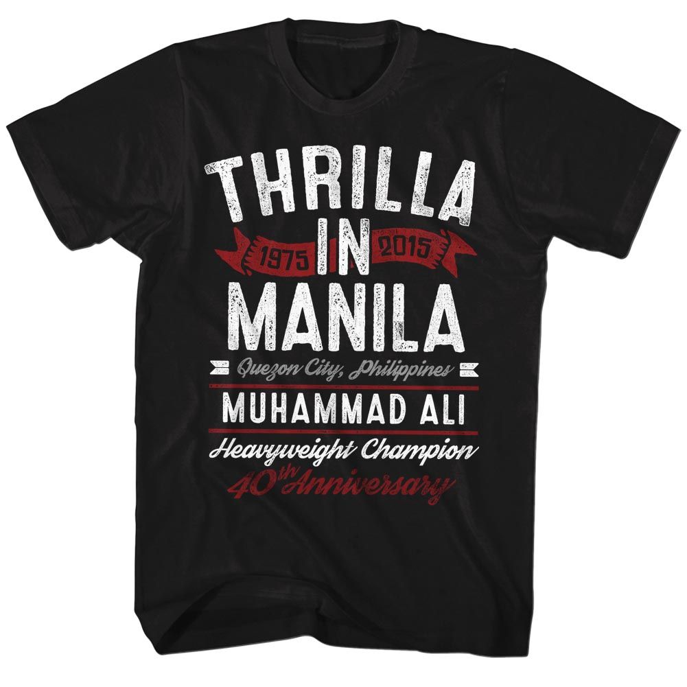 MUHAMMAD ALI-THRILLA-BLACK ADULT S/S TSHIRT