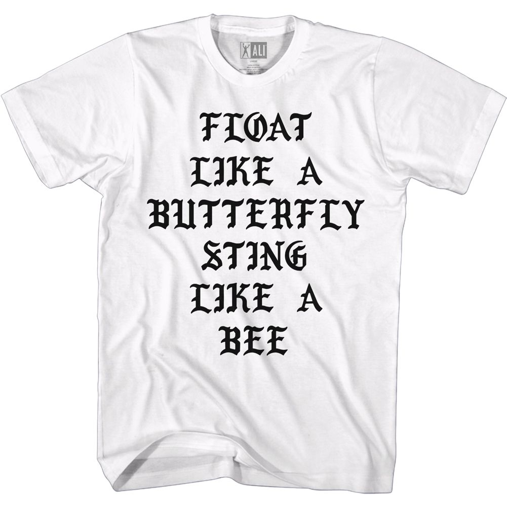 MUHAMMAD ALI-FLOAT-WHITE ADULT S/S TSHIRT