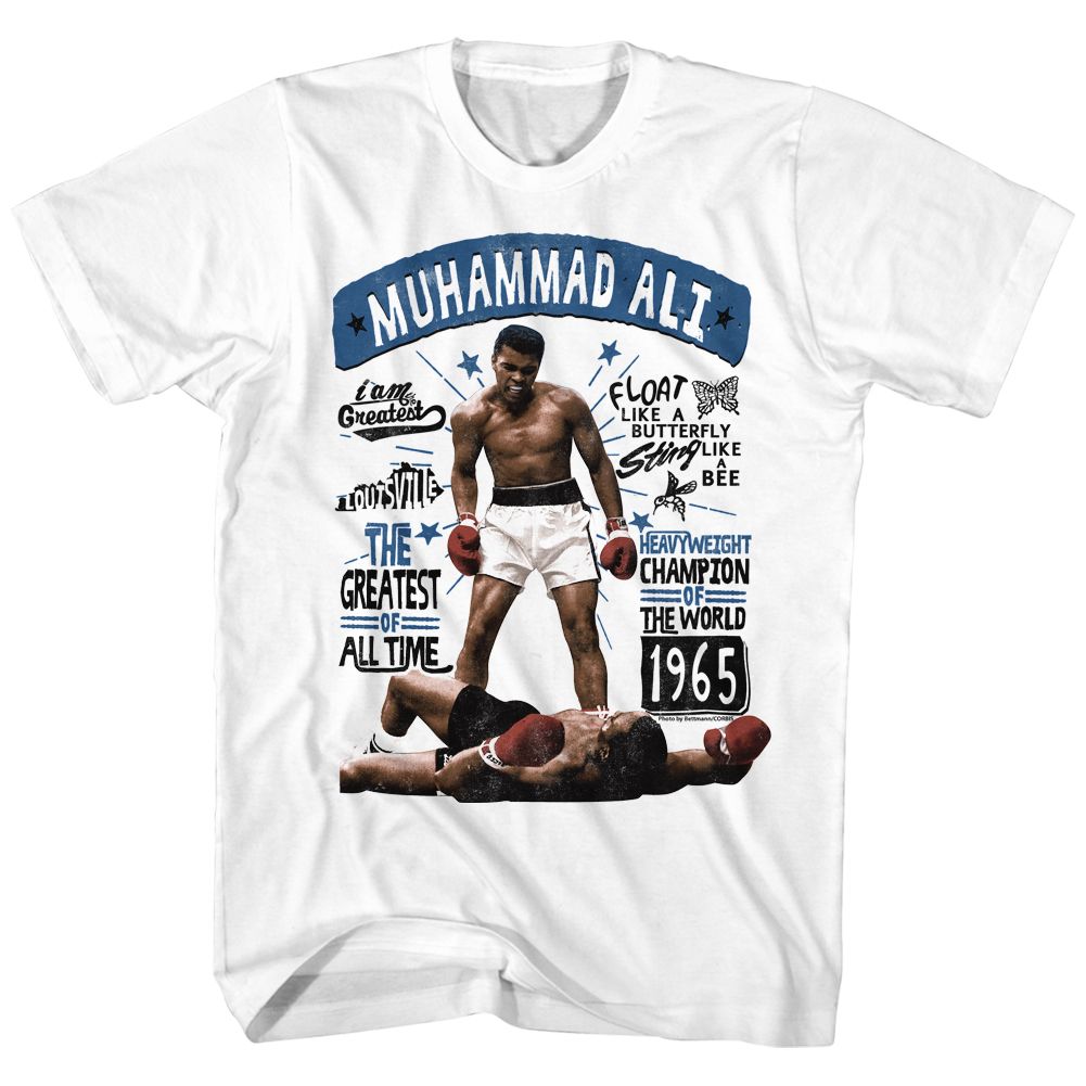 MUHAMMAD ALI-MUHAMMADALI-WHITE ADULT S/S TSHIRT