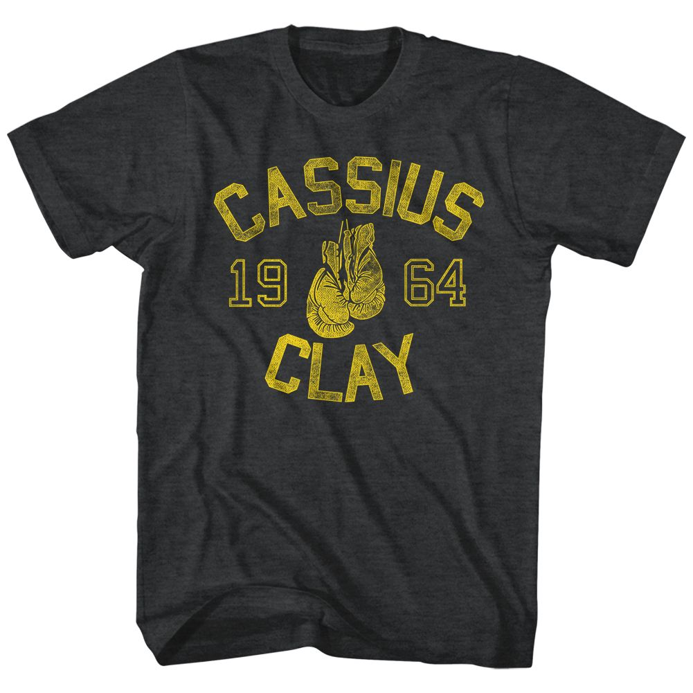 MUHAMMAD ALI-CASSIUSCLAY-BLACK HEATHER ADULT S/S TSHIRT