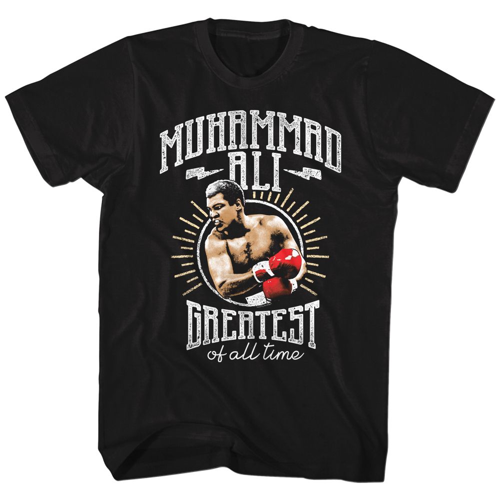 MUHAMMAD ALI-OF ALL TIME-BLACK ADULT S/S TSHIRT