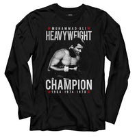 Thumbnail for MUHAMMAD ALI-MUHAMMAD ALI HEAVYCHAMP-BLACK ADULT L/S TSHIRT