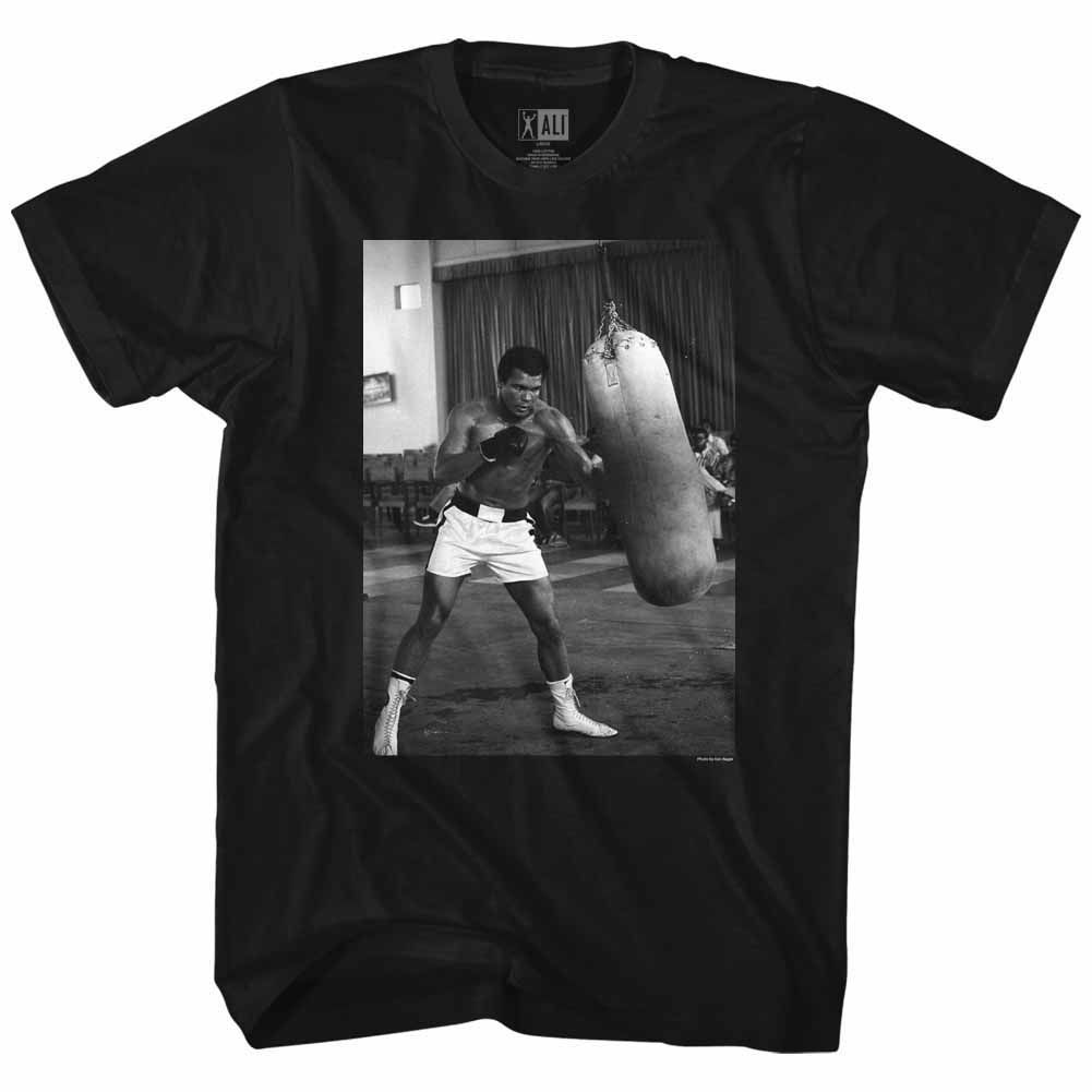 MUHAMMAD ALI-PUNCHING BAG-BLACK ADULT S/S TSHIRT