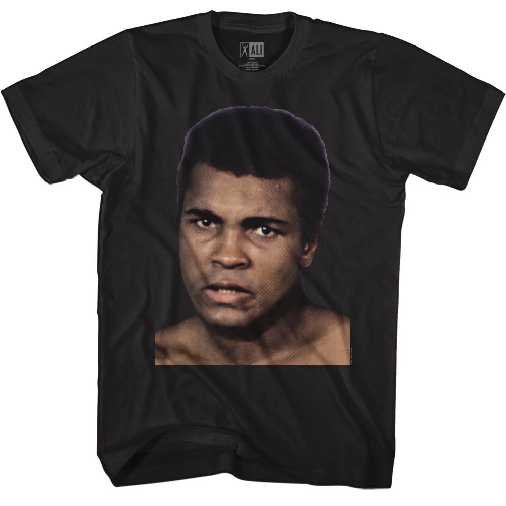 MUHAMMAD ALI-BIG FACE-BLACK ADULT S/S TSHIRT