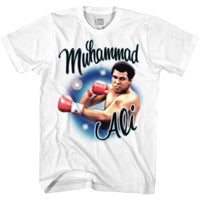 Thumbnail for MUHAMMAD ALI-AIRBRUSH PUNCH-WHITE ADULT S/S TSHIRT