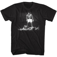 Thumbnail for MUHAMMAD ALI-ALI OVER LISTON-BLACK ADULT S/S TSHIRT