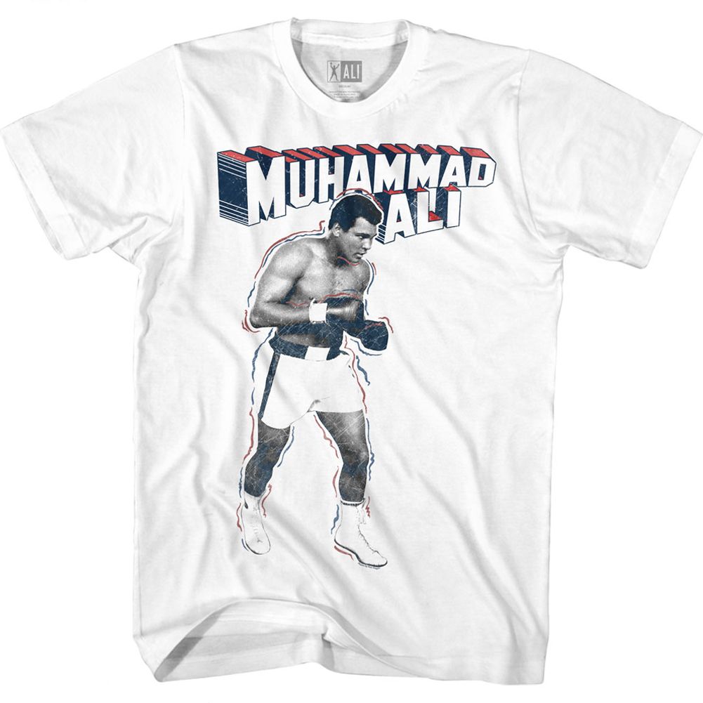 MUHAMMAD ALI-SUPER ALI-WHITE ADULT S/S TSHIRT