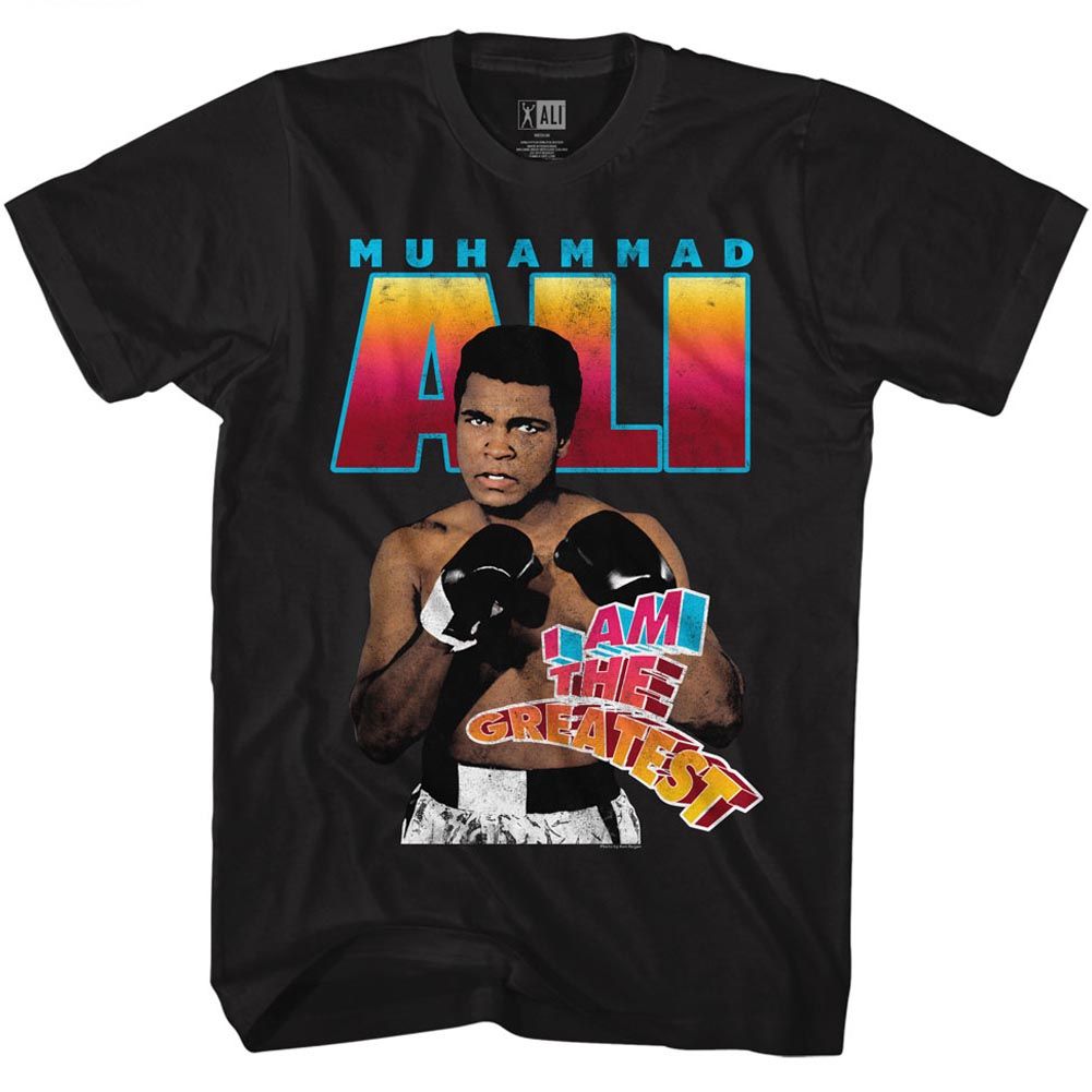 MUHAMMAD ALI-AMGREATEST-BLACK ADULT S/S TSHIRT