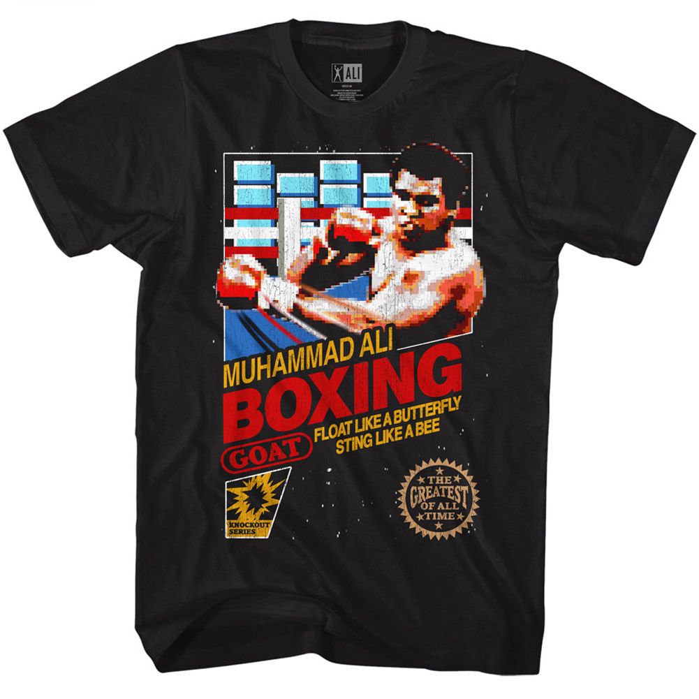 MUHAMMAD ALI-BOXING-BLACK ADULT S/S TSHIRT
