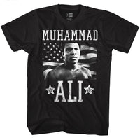 Thumbnail for MUHAMMAD ALI-ALI AMERICA-BLACK ADULT S/S TSHIRT