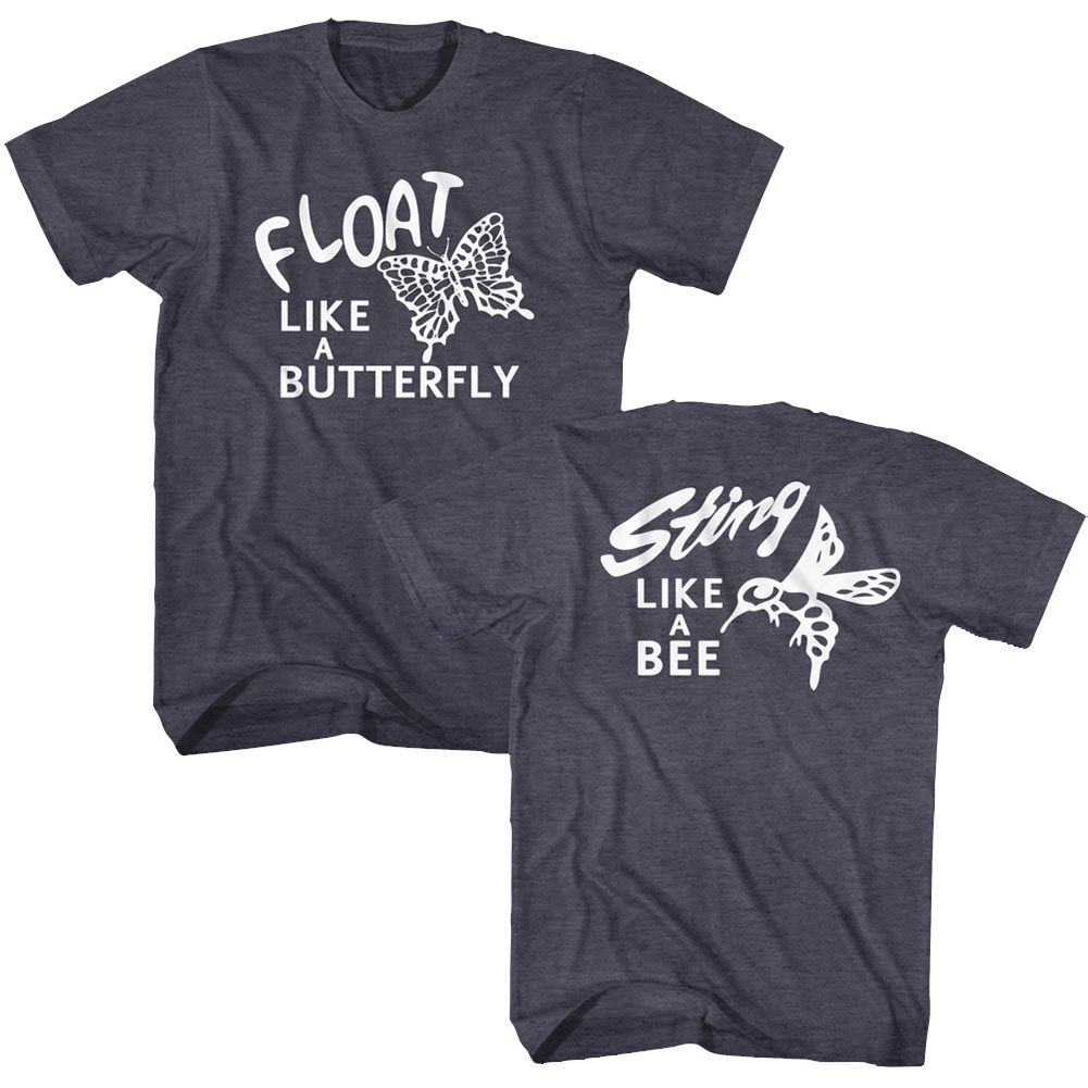 MUHAMMAD ALI-FLOAT STING-NAVY HEATHER ADULT S/S TSHIRT