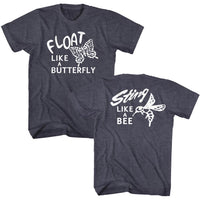 Thumbnail for MUHAMMAD ALI-FLOAT STING-NAVY HEATHER ADULT S/S TSHIRT