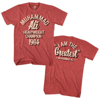 Thumbnail for MUHAMMAD ALI-HC64FB-RED HEATHER ADULT S/S TSHIRT