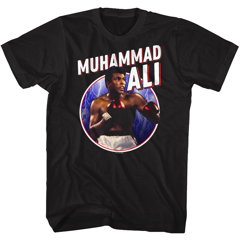 MUHAMMAD ALI-1157-D35-BLACK ADULT S/S TSHIRT