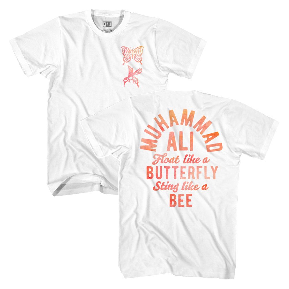 MUHAMMAD ALI-B AND B-WHITE ADULT S/S TSHIRT