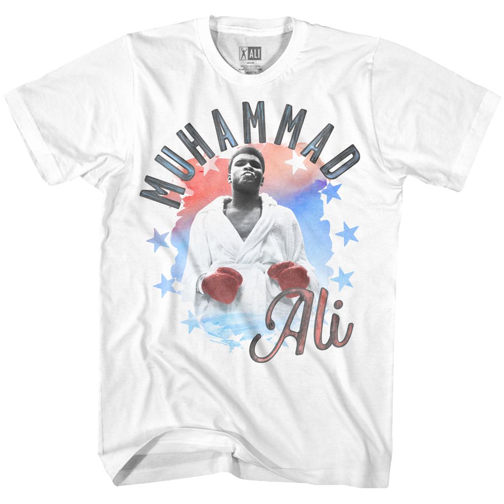 MUHAMMAD ALI-ALIRWB-WHITE ADULT S/S TSHIRT