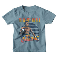 Thumbnail for MUHAMMAD ALI-MUHAMMAD ALI GREATEST GRADIENTS-VINTAGE INDIGO YOUTH S/S TSHIRT