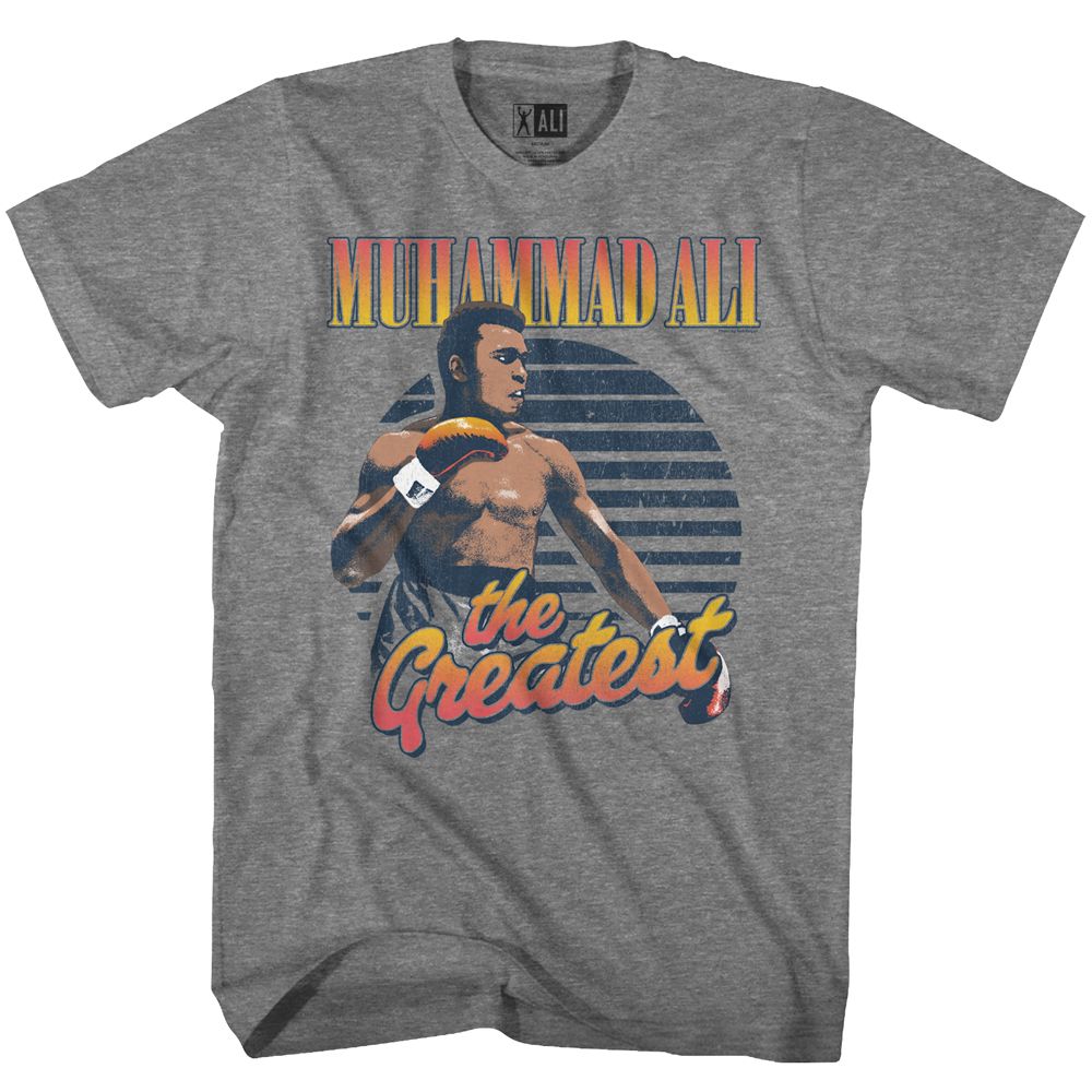 MUHAMMAD ALI-GREATEST GRADIENTS-GRAPHITE HEATHER ADULT S/S TSHIRT