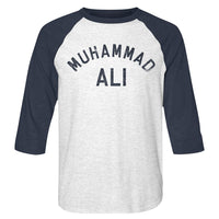 Thumbnail for MUHAMMAD ALI-MUHAMMAD ALI-WHITE HEATHER/VINTAGE NAVY ADULT 3/4 SLEEVE RAGLAN