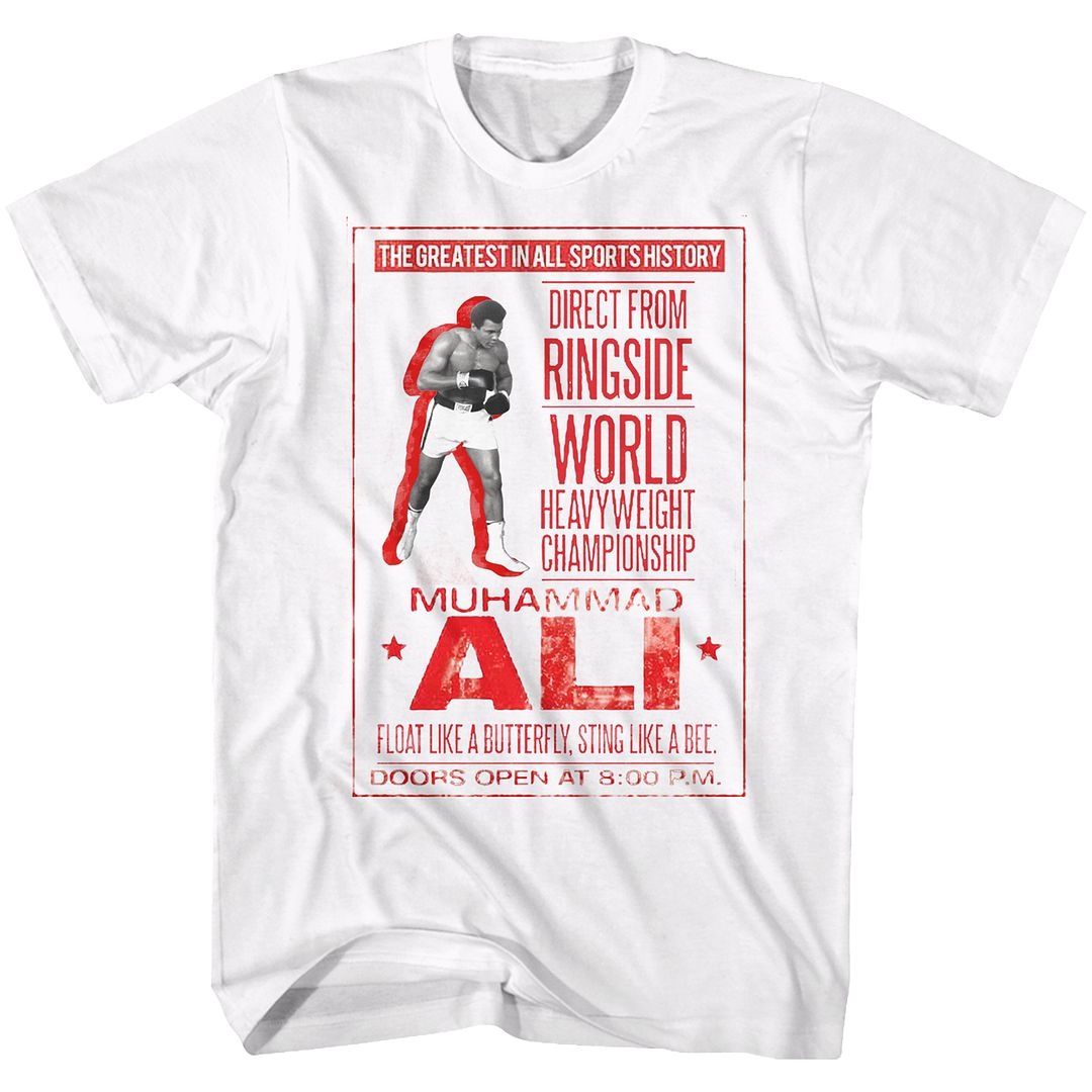 MUHAMMAD ALI-ALI POSTER-NATURAL ADULT S/S TSHIRT