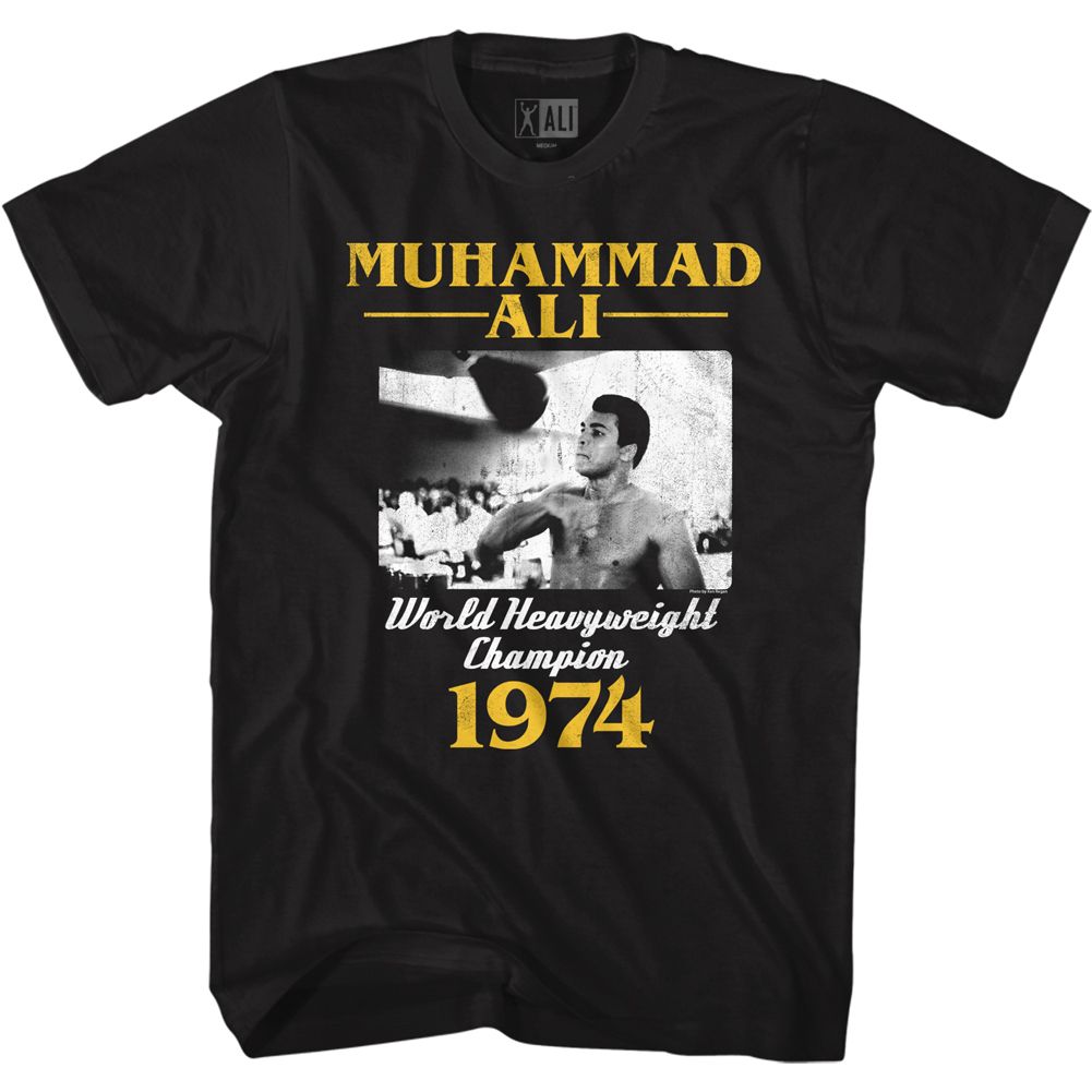 MUHAMMAD ALI-MA74SS-BLACK ADULT S/S TSHIRT