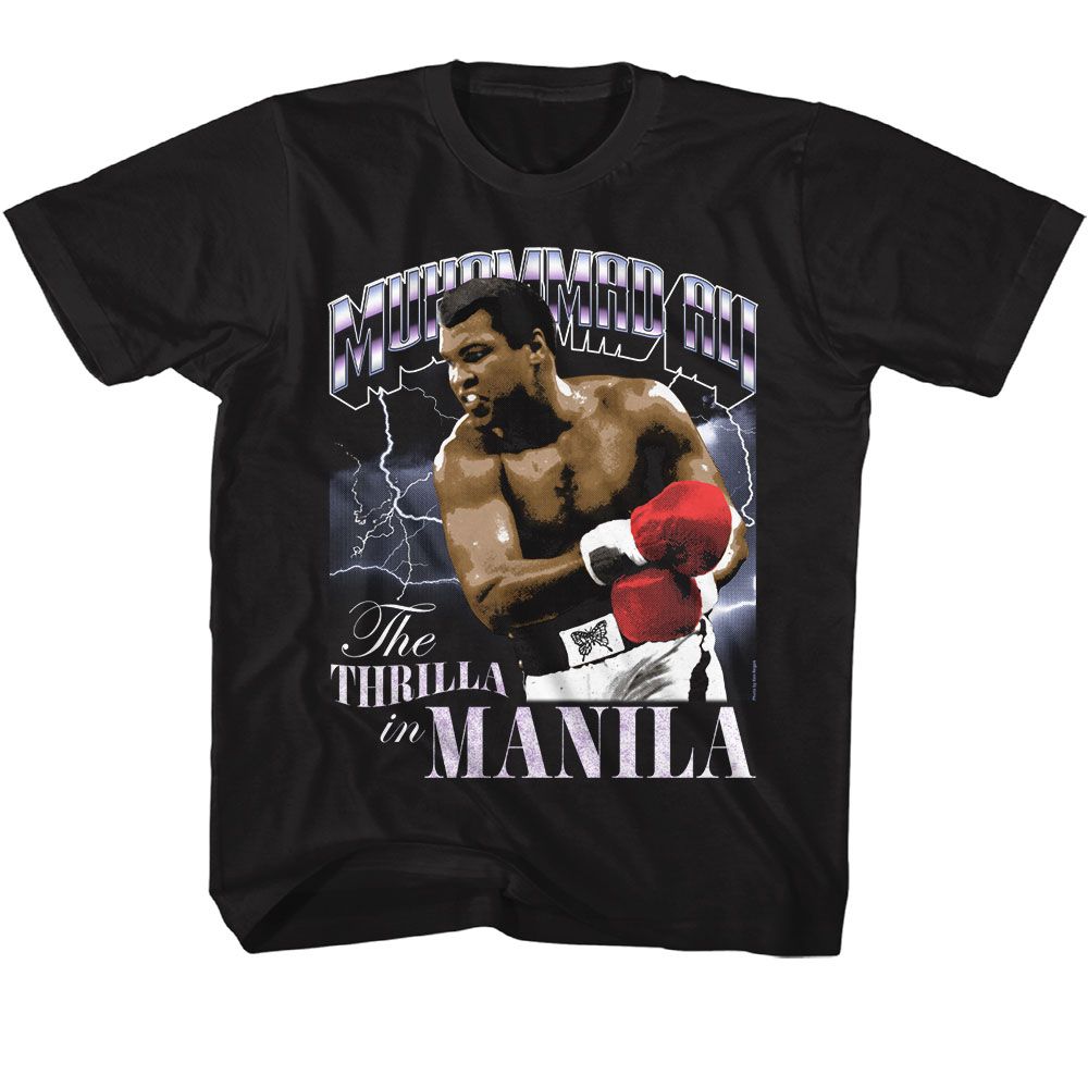 MUHAMMAD ALI-MUHAMMAD ALI THRILLA AND LIGHTNING-BLACK TODDLER S/S TSHIRT
