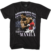 Thumbnail for MUHAMMAD ALI-THRILLA AND LIGHTNING-BLACK ADULT S/S TSHIRT