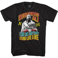Thumbnail for MUHAMMAD ALI-FLOAT STING TRICOLOR-BLACK ADULT S/S TSHIRT