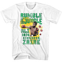 Thumbnail for MUHAMMAD ALI-RUMBLE JUNGLE-WHITE ADULT S/S TSHIRT
