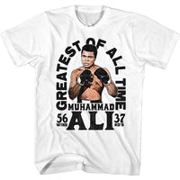 Thumbnail for MUHAMMAD ALI-56 WIN 37 KO-WHITE ADULT S/S TSHIRT