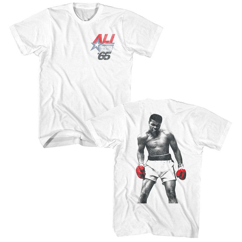 MUHAMMAD ALI-MUHAMMAD ALI WORLD CHAMP-WHITE ADULT S/S TSHIRT