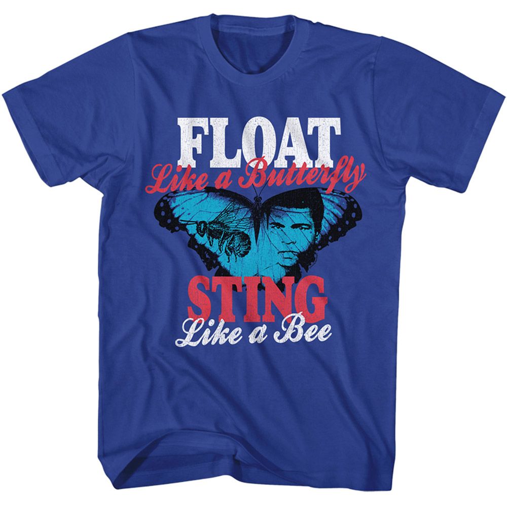 MUHAMMAD ALI-ALI FLOAT AND STING-ROYAL ADULT S/S TSHIRT