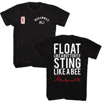 Thumbnail for MUHAMMAD ALI-MUHAMMAD ALI FLOAT STING 2-SIDED-BLACK ADULT S/S TSHIRT