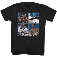 Thumbnail for MUHAMMAD ALI-MUHAMMAD ALI ALI FOUR SQUARES-BLACK ADULT S/S TSHIRT