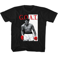 Thumbnail for MUHAMMAD ALI -MUHAMMAD ALI GOAT-BLACK TODDLER S/S TSHIRT