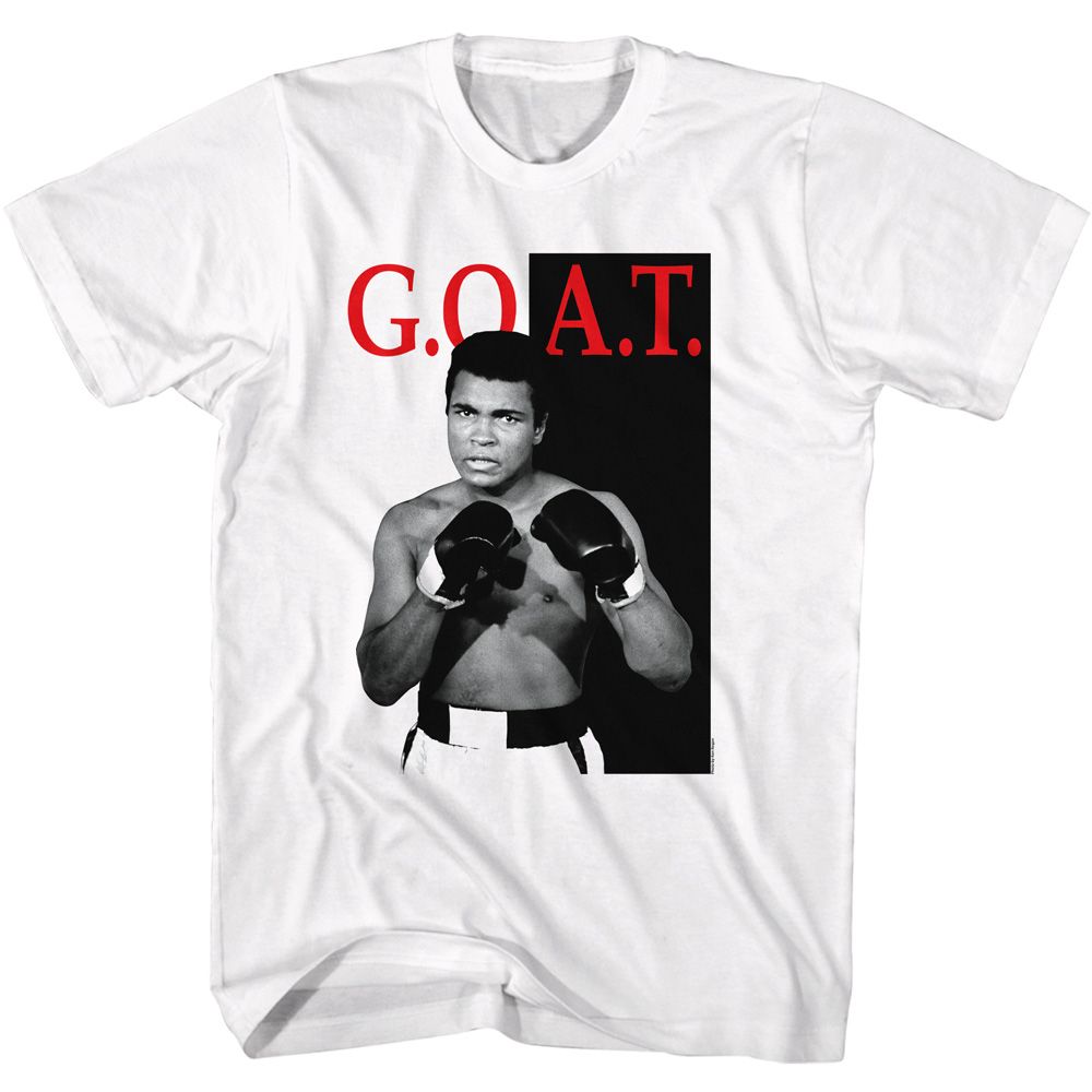 MUHAMMAD ALI-ALI GREATEST OF ALL TIME-WHITE ADULT S/S TSHIRT