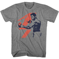 Thumbnail for MUHAMMAD ALI-MUHAMMAD ALI NAME AND FIGURE-GRAPHITE HEATHER ADULT S/S TSHIRT